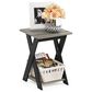 HOMLUX End Table in French Oak and Black, , large