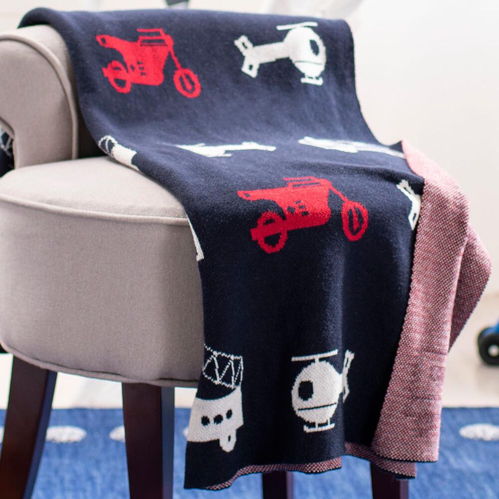 Safavieh Wesley Throw in Navy/Red/White, , large