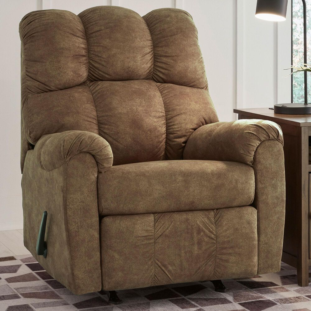 Signature Design by Ashley Potrol Manual Rocker Recliner in Brindle NFM