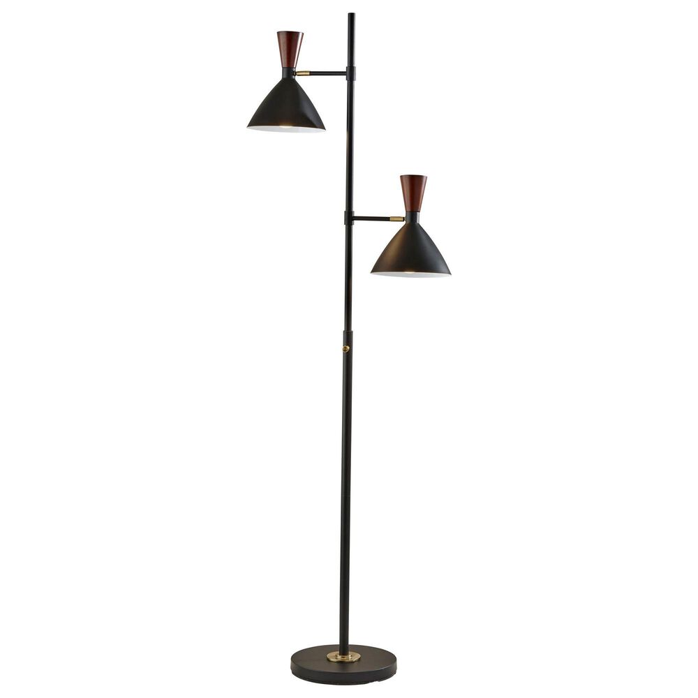 Adesso Arlo Tree Lamp in Black and Antique Brass, , large