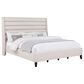 Pacific Landing Leslie Eastern King Upholstered Platform Bed in Beige, , large