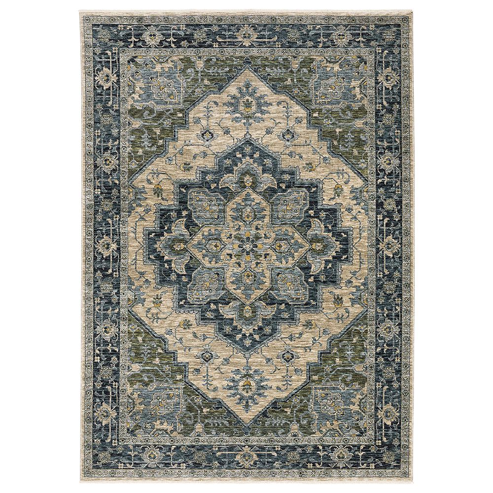 Oriental Weavers Aberdeen Oriental 2"3" x 7"6" Blue Runner, , large