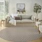 Nourison Twist Reversible 8" Round Grey Indoor/Outdoor Area Rug, , large