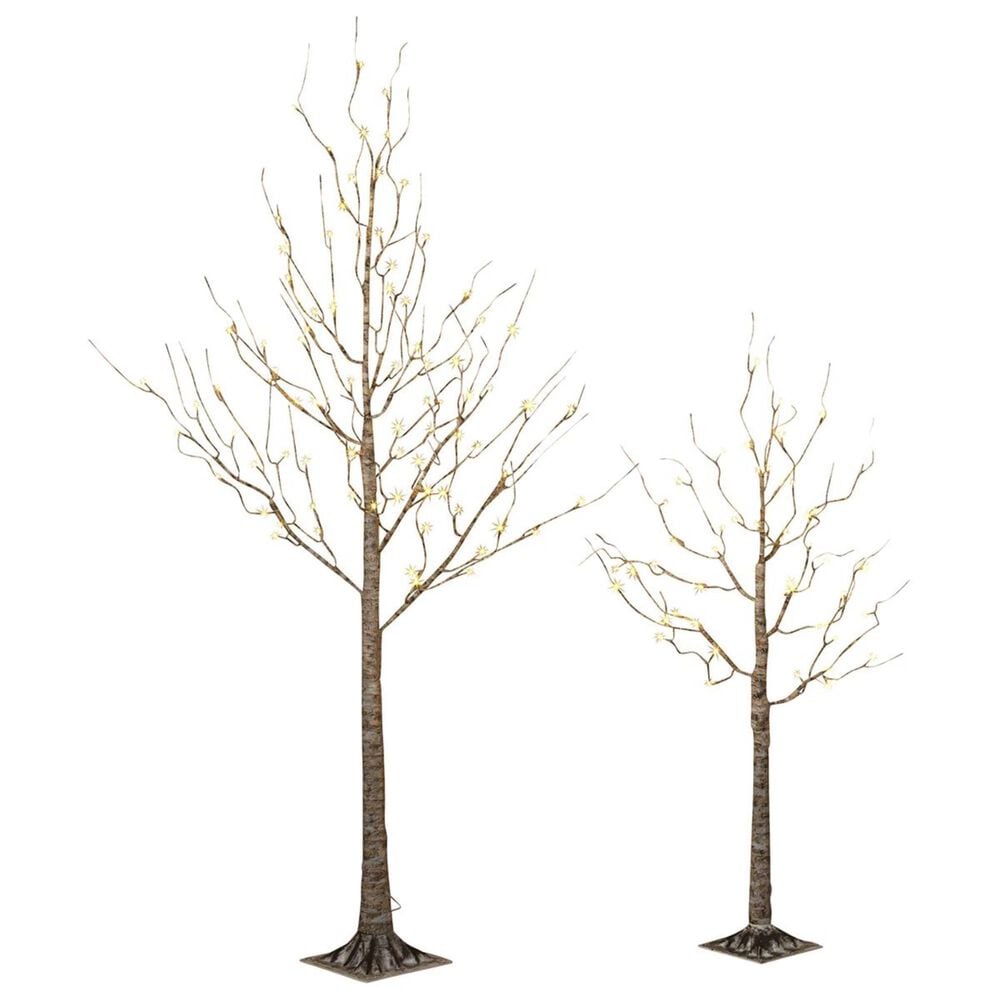 The Gerson Company Everlasting Glow 6' Electric Birch Tree with 88 Warm White LED Lights, , large