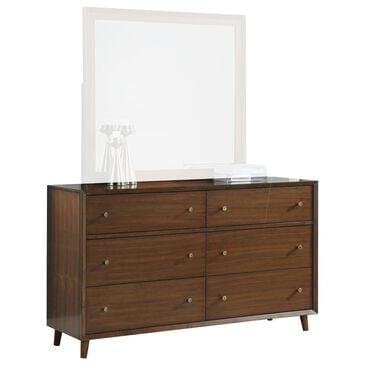 Flexsteel Ludwig 6-Drawer Dresser in Walnut, , large