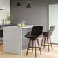 Lumisource Cosmo Swivel Counter Stool in Walnut and Black, , large