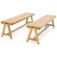 Hearth and Haven 3-Piece Outdoor Picnic Table Set in Teak, , large