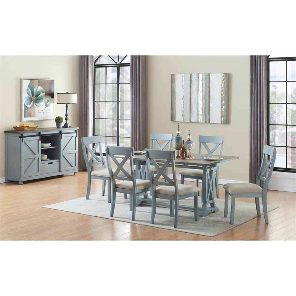 Shell Island Furniture Bar Harbor Dining Chair in Bar Harbor Blue (Set