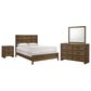Crown Mark Lorraine 4 Piece Queen Panel Bedroom Set in Brown, , large