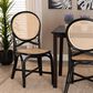 Baxton Studio Ayana Side Chair in Natural Brown and Black, , large