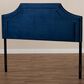 Baxton Studio Avignon Queen Upholstered Headboard in Navy Blue, , large