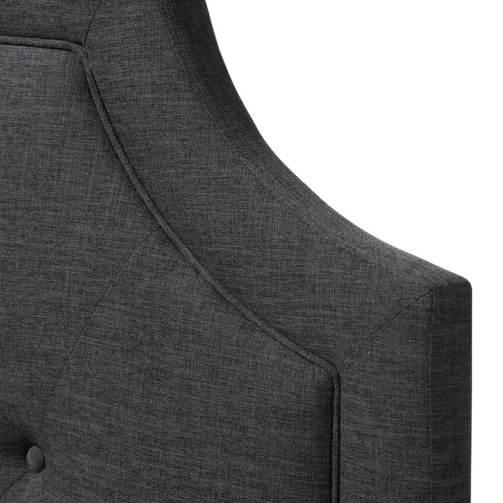 Baxton Studio Mars Full Panel Headboard in Dark Grey, , large