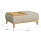 Emerald Home Furnishings Reverie Storage Ottoman with Tray White Pepper, , large