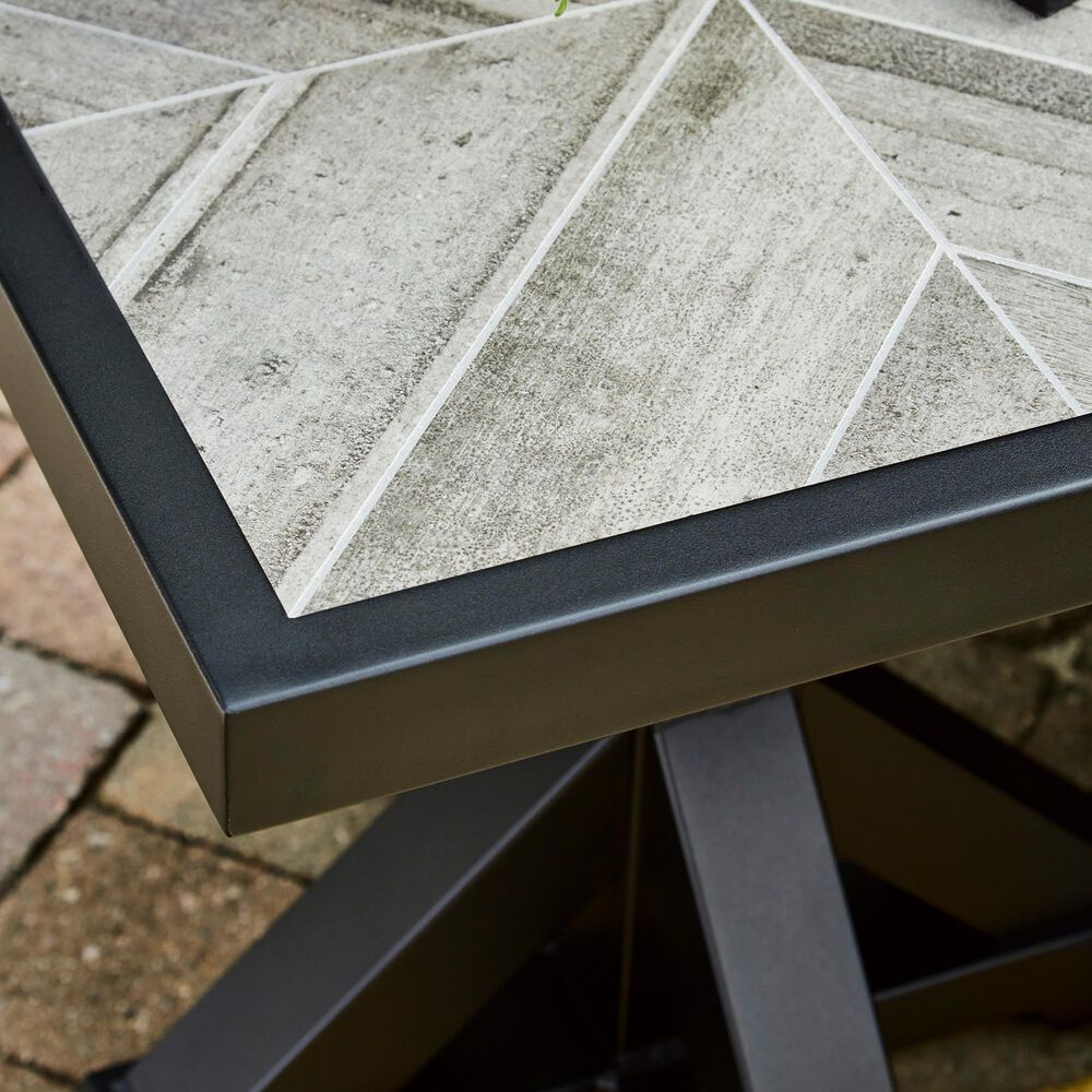Ashley Beachcroft Square End Table in Black and Light Gray, , large
