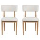 Ashley Sawdyn Dining Chair Set of 2 in White and Light Brown, , large