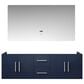 Lexora Home Geneva 60" Double Bathroom Vanity Cabinet Only in Dark Grey and 60" LED Mirror, , large