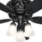 Hunter Promenade 54" Ceiling Fan with Lights in Gloss Black, , large