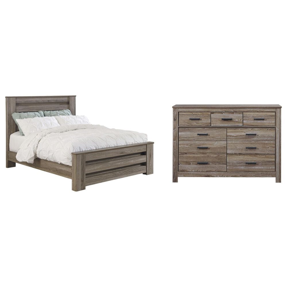 Ashley Zelen 2-Piece Queen Bedroom Set in Warm Gray, , large