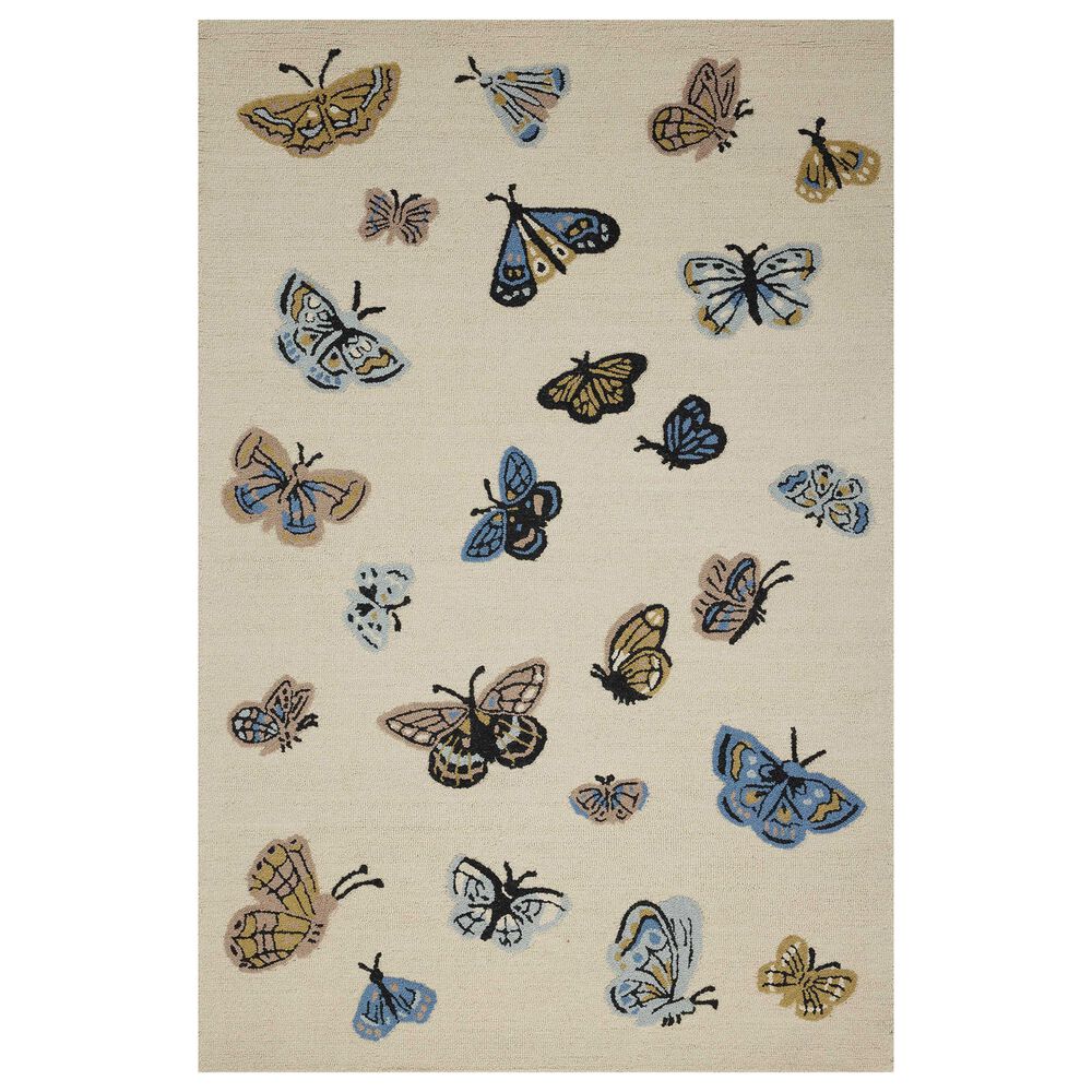Rifle Paper Co. x Loloi Highgrove Animal Print Cream 5" x 7"6" Area Rug, , large