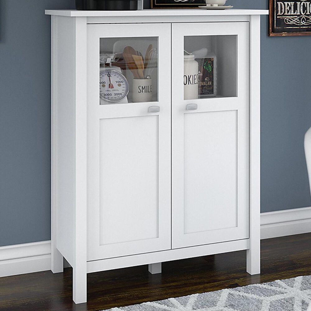 Bush Broadview Bar Cabinet with Wine Storage in Pure White, , large