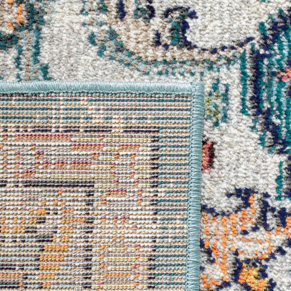 Safavieh Madison MAD447F 2&#39;2&quot; x 6&#39; Grey and Light Blue Scatter Rug, , large