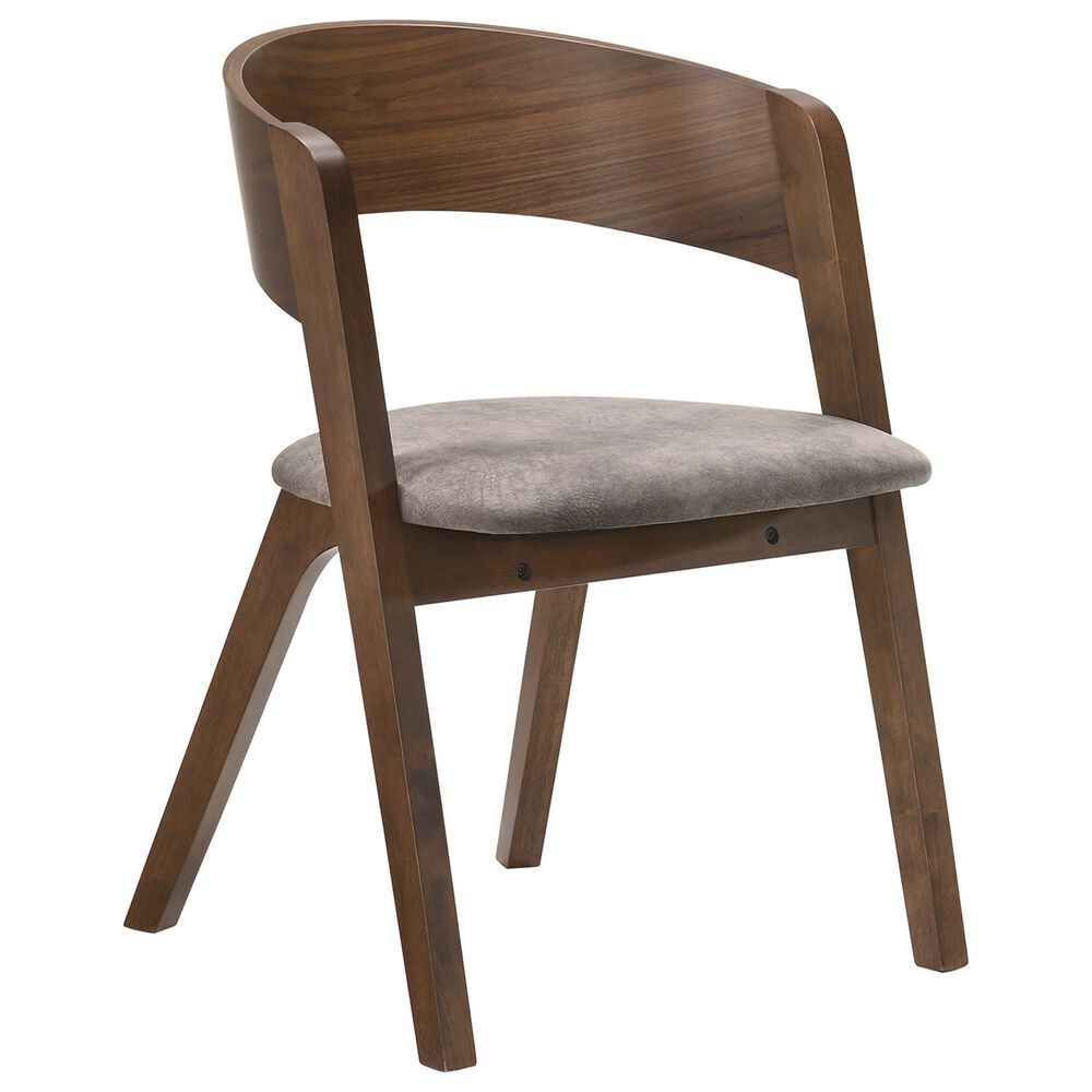 Blue River Cirque and Jackie 5-Piece Round Dining Set in Black and Walnut, , large