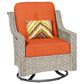 HOMLUX 3-Piece Outdoor Swivel Rocking Chair Set and Side Table in Orange, , large