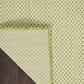 Nourison Courtyard Ivory and Green 5" Square Indoor/Outdoor Area Rug, , large