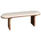 Linden Boulevard Wood Bench in Brown, , large