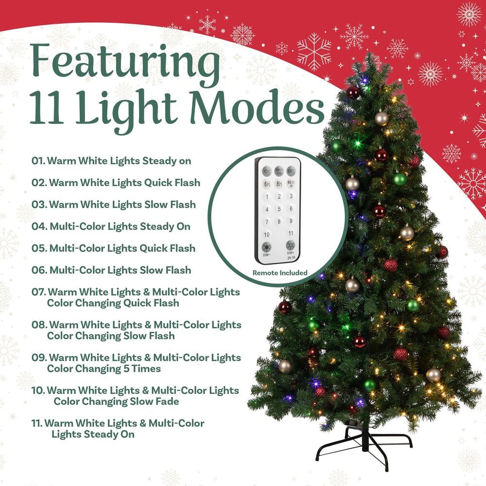 Timberlake 6 ft Christmas Tree with 250 LED Lights in Green, , large