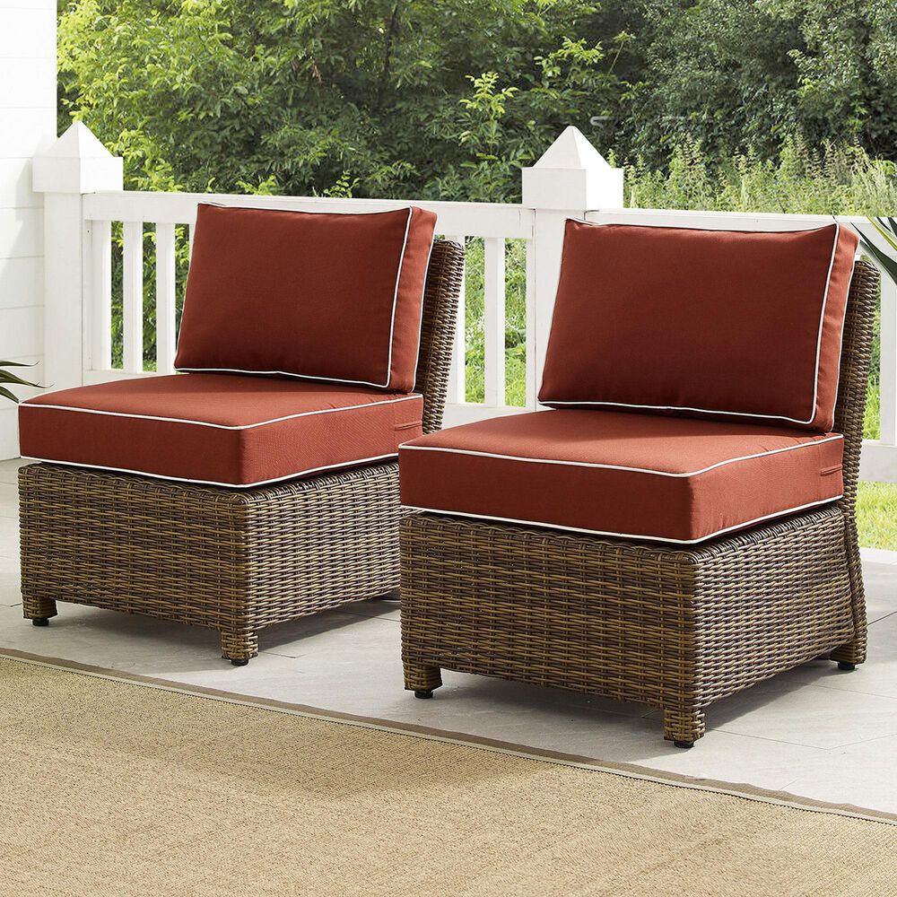 Crosley Furniture Bradenton 2-Piece Patio Chair Set in Sangria, , large