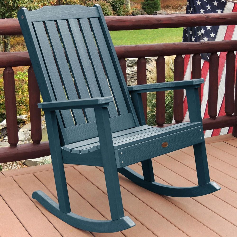 Lehigh Rocking Patio Chair Nantucket Blue – highwood For Sale
