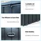 HOMLUX 100-Gallon Outdoor Metal Storage Deck Box in Gray, , large