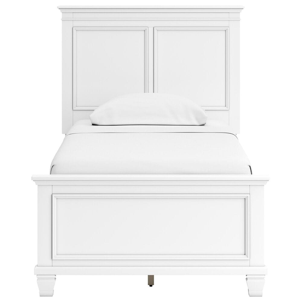 Ashley Fortman Twin Panel Bed in White, , large