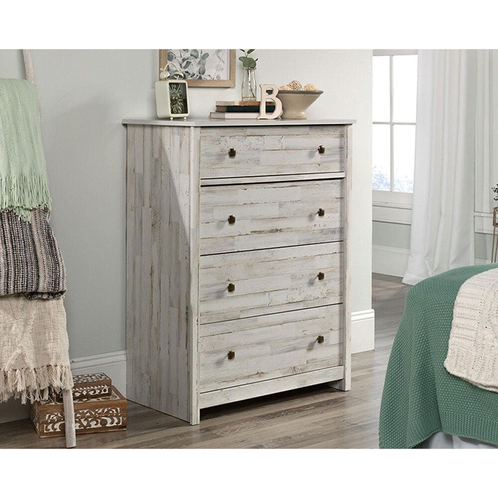 Sauder River Ranch 4-Piece Full/Queen Bedroom Set in White Plank, , large