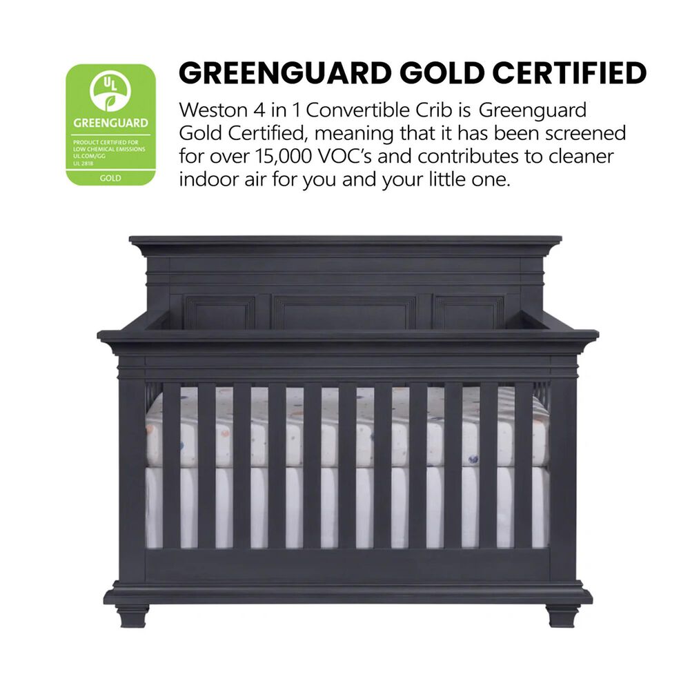 Oxford Baby Weston 4-In-1 Convertible Crib in Midnight Slate, , large