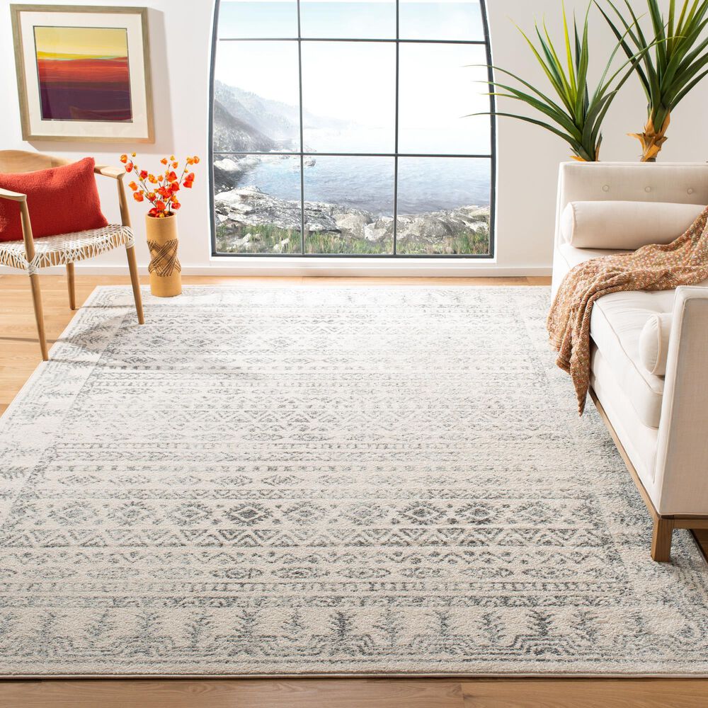 Safavieh Tulum TUL271A 9&#39; x 12&#39; Ivory and Grey Area Rug, , large