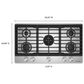 KitchenAid 36" Gas Cooktop with Backlit Knobs and Griddle in Stainless Steel, , large