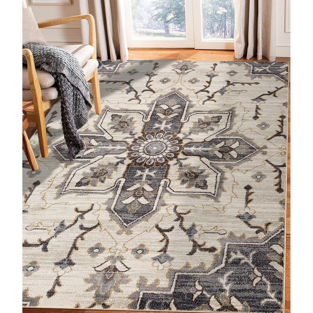 Amer Rugs Jordan 9&#39;2&quot; x 12&#39;2&quot; Ivory and Blue Area Rug, , large