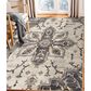 Amer Rugs Jordan 9"2" x 12"2" Ivory and Blue Area Rug, , large