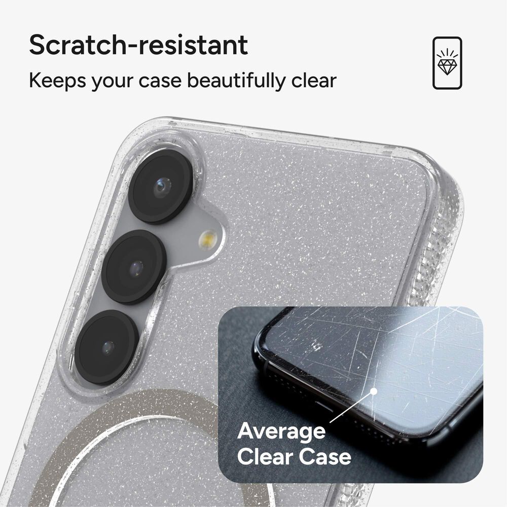Zagg Milan Snap MagSafe Case for Samsung Galaxy S25 in Glitter Starlight, , large