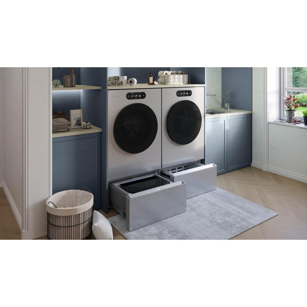 LG 9.0 Cu. Ft. Electric Front Load Dryer in Brushed Platinum Steel, , large
