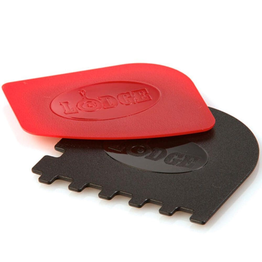 Lodge Cast Iron Scraper Combo 1 Pan and 1 Grill Pan