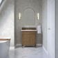 James Martin Brittany 30" Single Bathroom Vanity in Pecan with 3 cm White Zeus Silestone Top and Rectangular Sink, , large