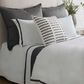Ann Gish Ready-to-Bed 2.0 Cotton Trim King Duvet in White and Grey, , large