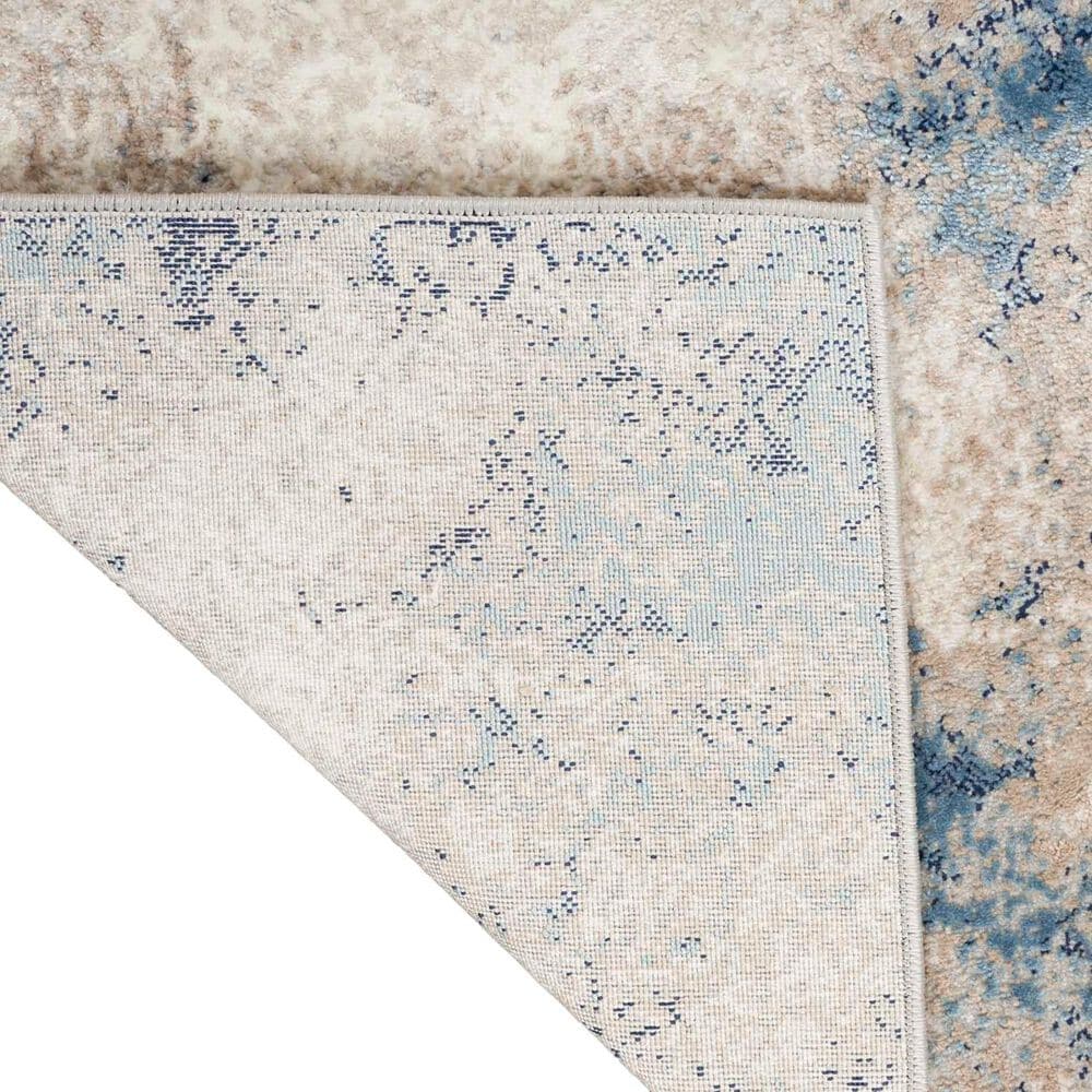 Nourison Infinity IFN05 4&#39; x 6&#39; Ivory, Grey and Blue Area Rug, , large