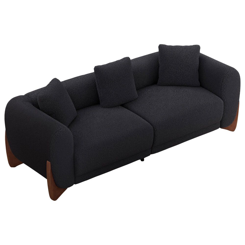 Morden Fort Cloud Boucle Stationary Sofa in Black, , large