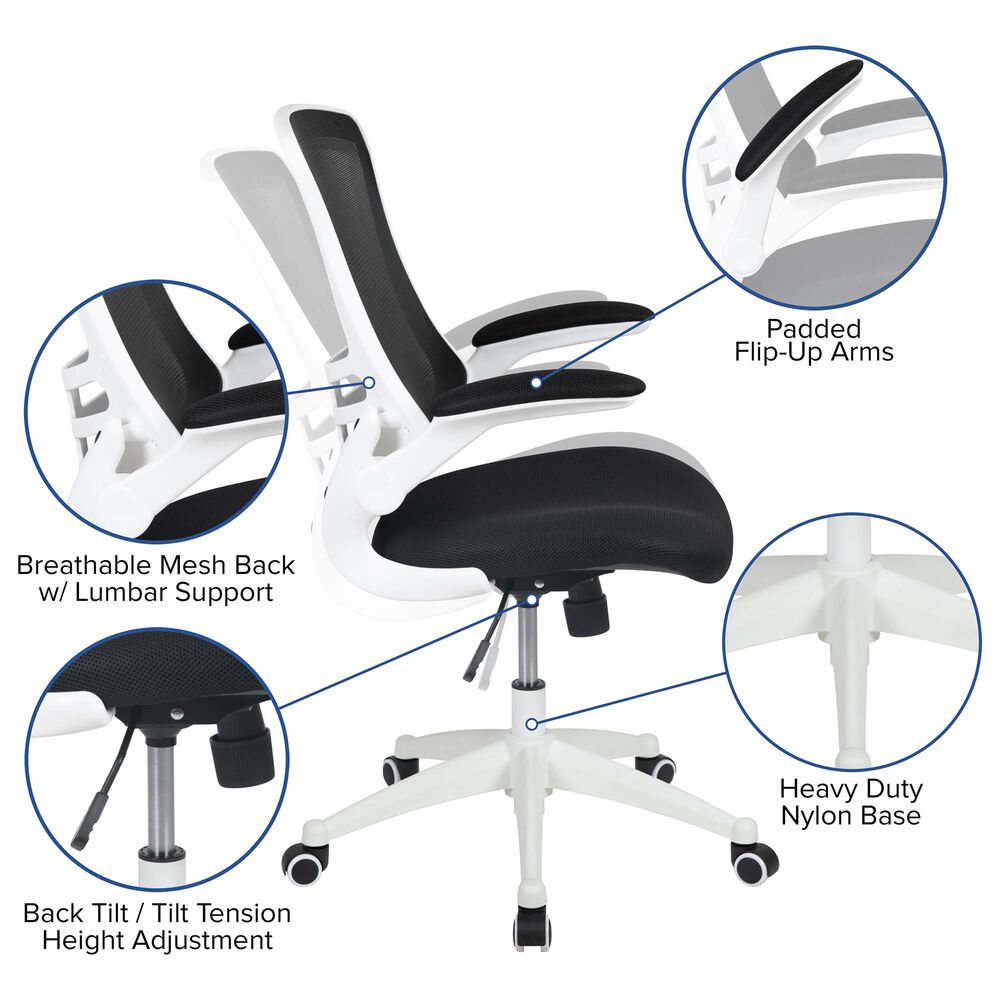 Flash Furniture Swivel Office Chair in Black, , large