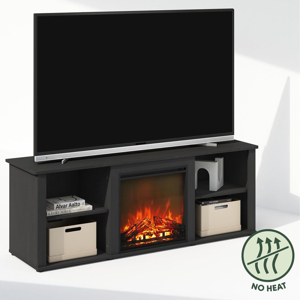HOMLUX 59" TV Stand with No Heat Electric Fireplace in Americano, , large