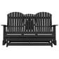 Ashley Hyland Wave Patio Glider Loveseat in Black, , large